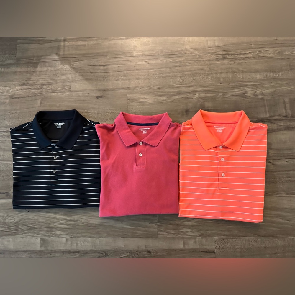 Men’s Polo Shirts Men's Polo Shirts XL Regular Fit Short Sleeve Shirts Set of 3 - Picture 11 of 13
